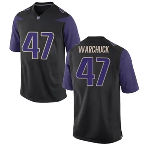 Cameron Warchuck Nike Washington Huskies Men's Game Football College Jersey - Black