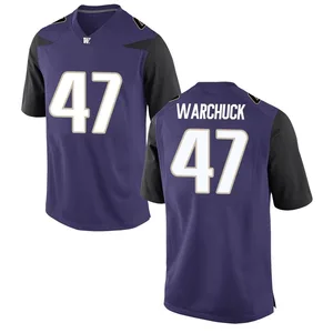 Cameron Warchuck Nike Washington Huskies Youth Replica Football College Jersey - Purple