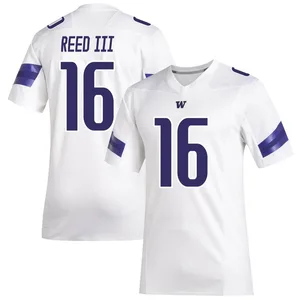 Curley Reed III Adidas Washington Huskies Youth Premier Replica Football Jersey - White