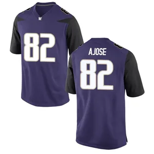 Deji Ajose Washington Huskies Men's Game Football College Jersey - Purple