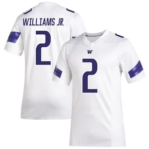 Demond Williams Jr. Adidas Washington Huskies Men's Premier Replica Football Jersey - White