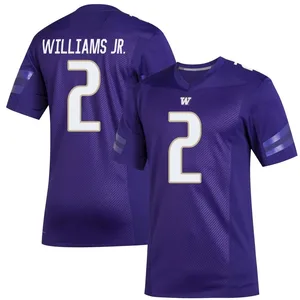 Demond Williams Jr. Adidas Washington Huskies Youth Premier Replica Football Jersey - Purple