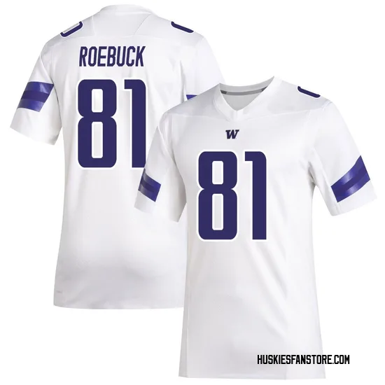 Dezmen Roebuck Adidas Washington Huskies Men's Premier Replica Football Jersey - White