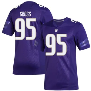 Grady Gross Adidas Washington Huskies Men's Premier Replica Football Jersey - Purple