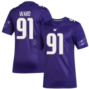 Isaiah Ward Adidas Washington Huskies Men's Premier Replica Football Jersey - Purple