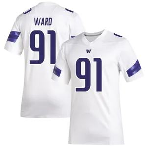 Isaiah Ward Adidas Washington Huskies Youth Premier Replica Football Jersey - White