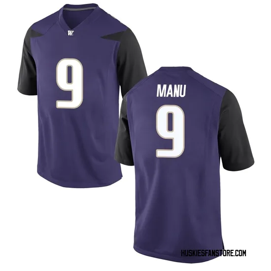 Jacob Manu Nike Washington Huskies Men's Replica Football College Jersey - Purple