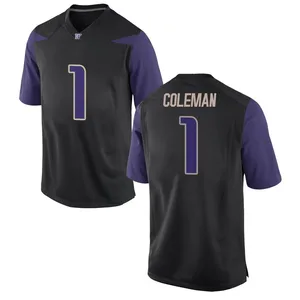Jonah Coleman Nike Washington Huskies Men's Replica Football College Jersey - Black