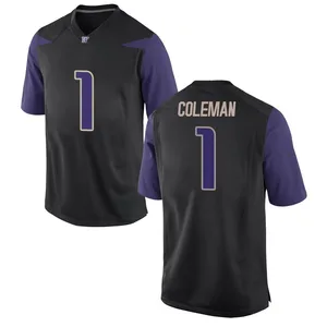 Jonah Coleman Nike Washington Huskies Youth Replica Football College Jersey - Black