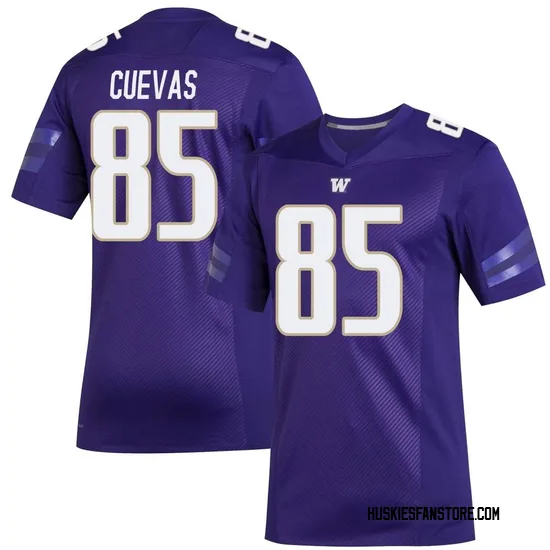 Josh Cuevas Adidas Washington Huskies Men's Premier Replica Football Jersey - Purple