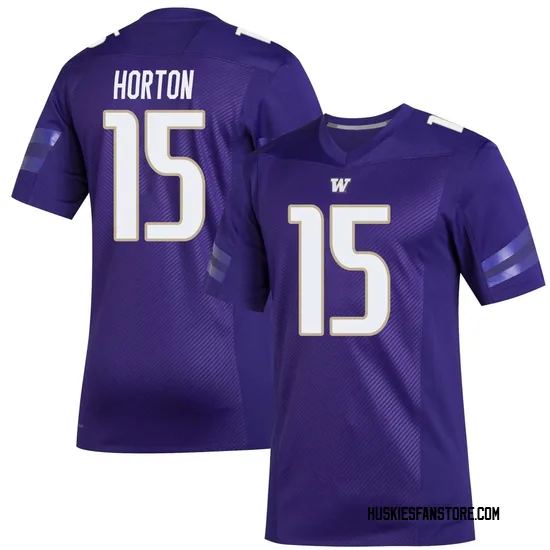 Kai Horton Adidas Washington Huskies Youth Premier Replica Football Jersey - Purple