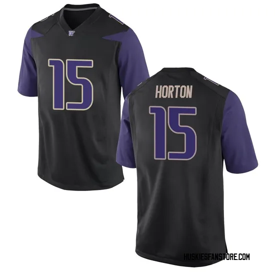 Kai Horton Nike Washington Huskies Youth Replica Football College Jersey - Black