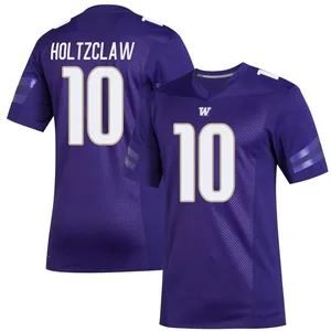 Lance Holtzclaw Adidas Washington Huskies Men's Premier Replica Football Jersey - Purple