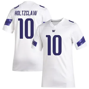 Lance Holtzclaw Adidas Washington Huskies Men's Premier Replica Football Jersey - White