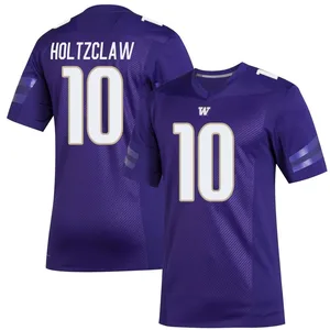 Lance Holtzclaw Adidas Washington Huskies Youth Premier Replica Football Jersey - Purple