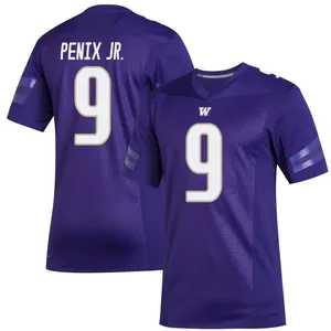 Michael Penix Jr. Adidas Washington Huskies Men's Premier Replica Football Jersey - Purple