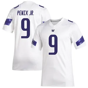 Michael Penix Jr. Adidas Washington Huskies Men's Premier Replica Football Jersey - White