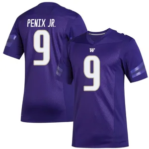 Michael Penix Jr. Adidas Washington Huskies Youth Premier Replica Football Jersey - Purple