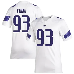 Siaosi Finau Adidas Washington Huskies Men's Premier Replica Football Jersey - White