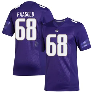 Soane Faasolo Adidas Washington Huskies Youth Premier Replica Football Jersey - Purple