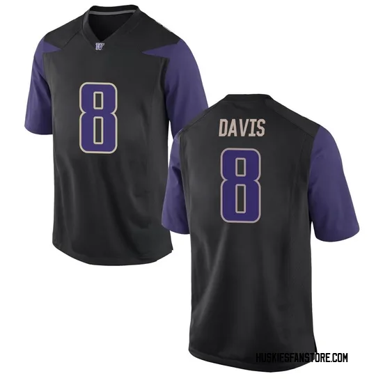 Tacario Davis Nike Washington Huskies Men's Replica Football College Jersey - Black