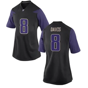 Tacario Davis Nike Washington Huskies Women's Replica Football College Jersey - Black