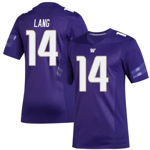 Tyson Lang Adidas Washington Huskies Youth Premier Replica Football Jersey - Purple